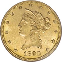1890-CC $10 MS61 PCGS