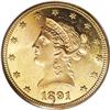 Image 1 : 1891-CC $10 MS63 PCGS