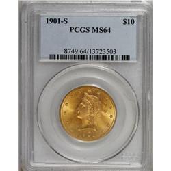 1901-S $10 MS64 PCGS