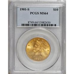 1901-S $10 MS64 PCGS