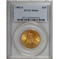 1902-S $10 MS64 PCGS