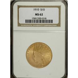 1910 $10 MS62 NGC