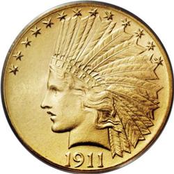 1911-D $10 MS63 PCGS