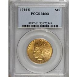 1914-S $10 MS61 PCGS