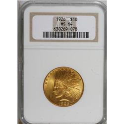 1926 $10 MS64 NGC