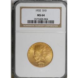 1932 $10 MS64 NGC