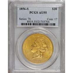 1856-S $20 AU55 PCGS