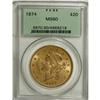 Image 1 : 1874 $20 MS60 PCGS