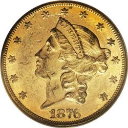 1876-CC $20 AU53 PCGS