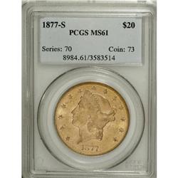 1877-S $20 MS61 PCGS