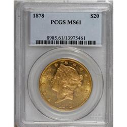1878 $20 MS61 PCGS