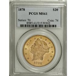 1878 $20 MS61 PCGS