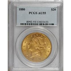 1880 $20 AU55 PCGS