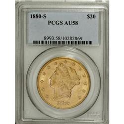 1880-S $20 AU58 PCGS