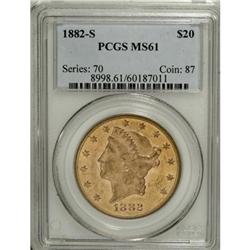 1882-S $20 MS61 PCGS