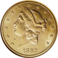 1883-CC $20 AU55 NGC