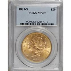1885-S $20 MS62 PCGS