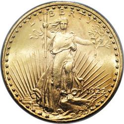 1922-S $20 MS63 PCGS