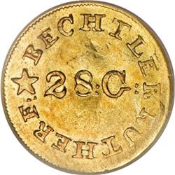 Bechtler Gold Dollar, N Reversed, K-4 AU55 PCGS