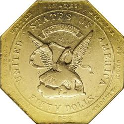 1852 $50 RE Humbert Fifty Dollar, 887 Thous.