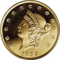 Restrike 1855 Kellogg Fifty Dollar PCGS