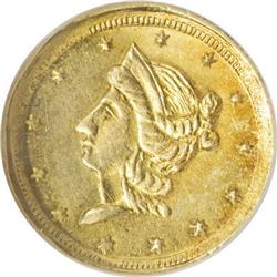 1854 50C Liberty Round 50 Cents, BG-436,