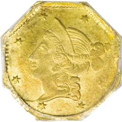 1853 $1 Liberty Octagonal 1 Dollar, BG-518, R.5,