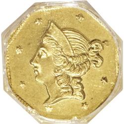 1853 $1 Liberty Octagonal 1 Dollar, BG-519, Low