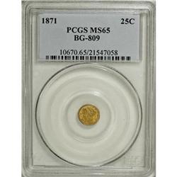 1871 25C, BG-809, Low R.4, MS65 PCGS