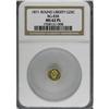 Image 1 : 1871 25C BG-838 MS62 PL NGC