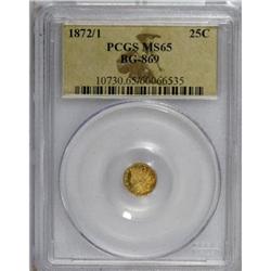 1872/1 25C Indian Round 25 Cents, BG-869, Low