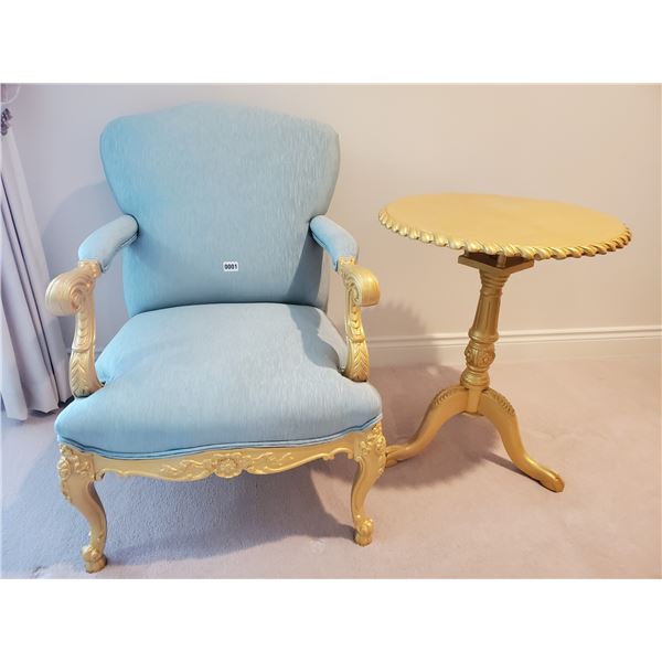 Victorian Parlour Chair and Table