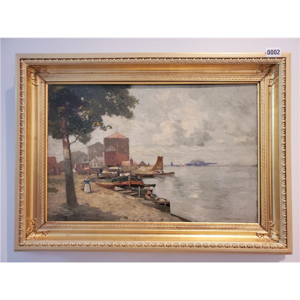 Original Oil Painting of Dutch Countryside by Vander Loope