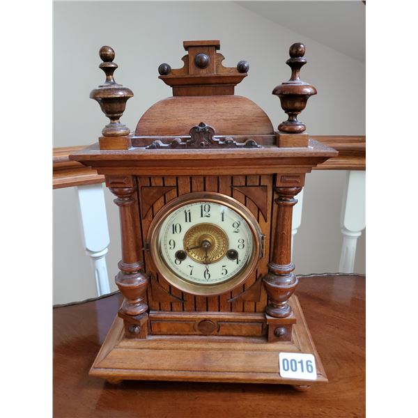 Antique Wooden Mantel Clock