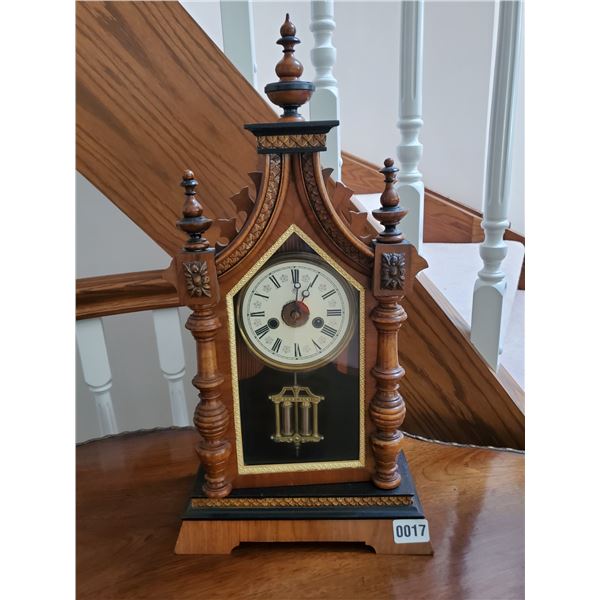 Antique Wooden Mantel Clock