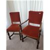 Image 1 : 3 Antique Velvet Accent Chairs