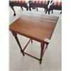 Image 1 : Antique Wood Square Side Table