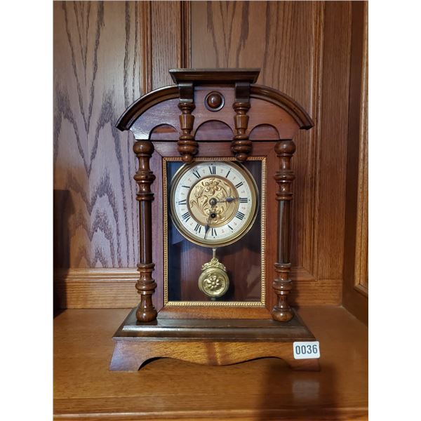 Antique Victorian Wood Mantle Clock