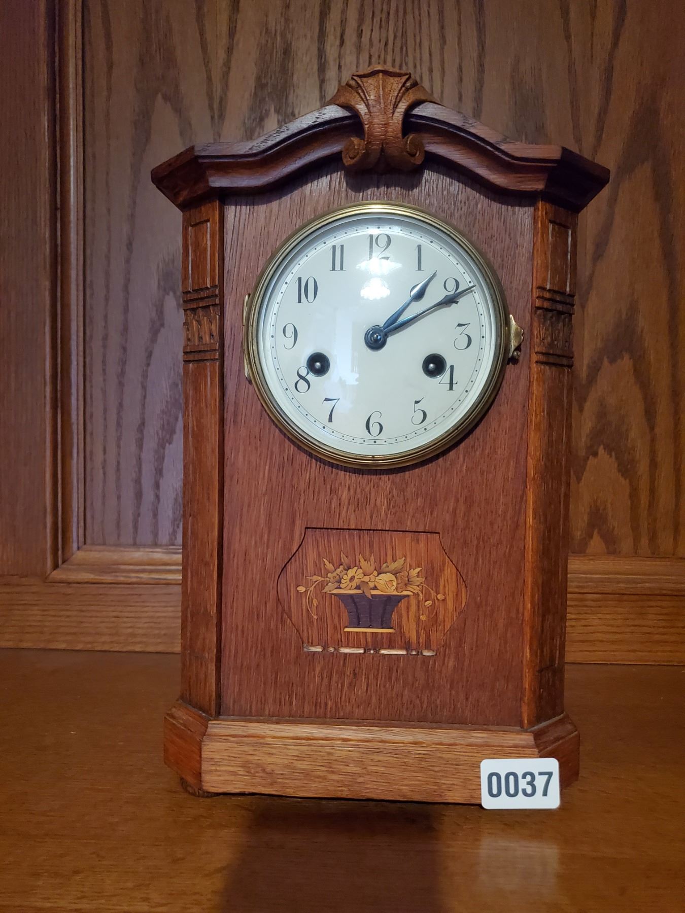 Antique Wood Mantle Clock Beck Auctions Inc.