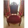 Image 1 : Antique Victorian High Back Parlour Red Velvet Chair