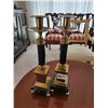 Image 1 : Black & Gold Candle Stick Pair