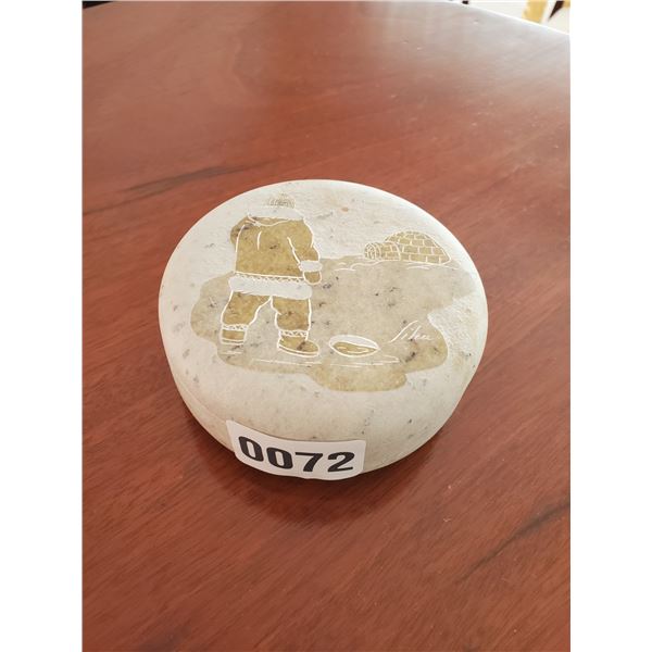 Soap Stone Carved Container by Fiku