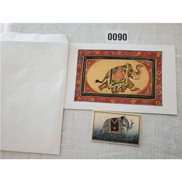 2 Indian Elephant Prints