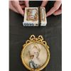 Image 1 : Framed Victorian Lady Picture & Victorian Match Box