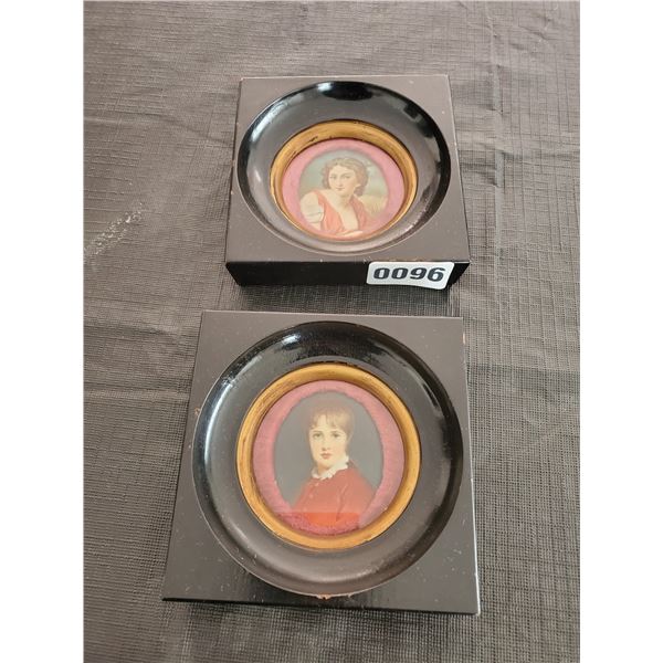 2 Framed Victorian Lady Pictures