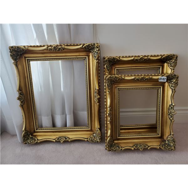 3 Wood Gilt Frames