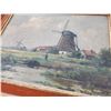 Image 3 : Framed Windmill Canvas Painting