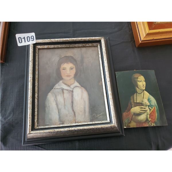 1 Framed Painting & 1 Print