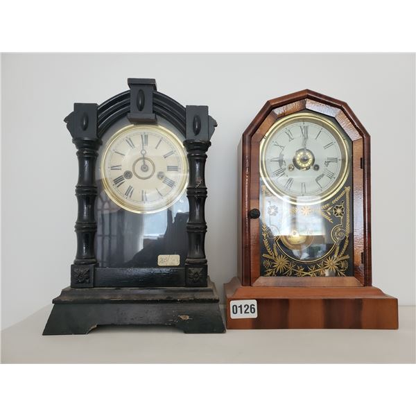 2 Antique Mantle Clocks