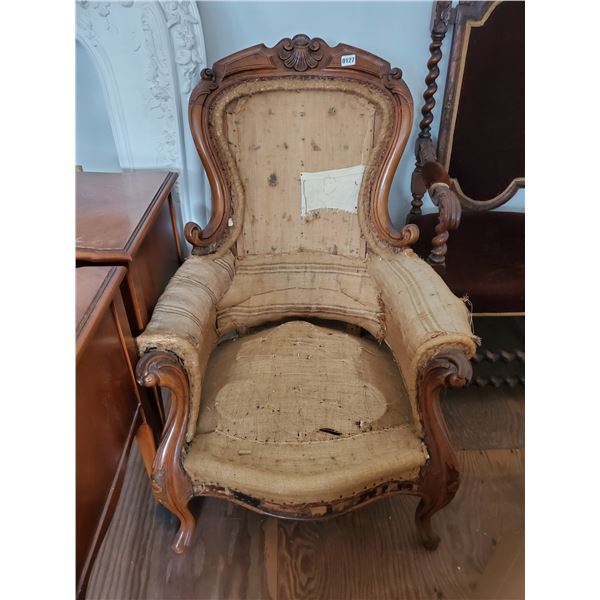 18th Century Wingback Chair Frame Only